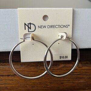 New Directions Core Silver Hoop Earrings